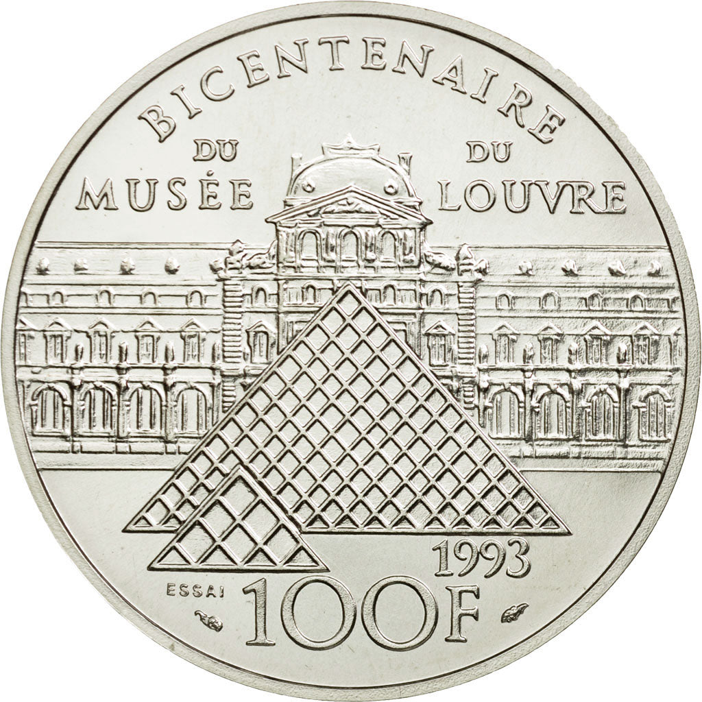 Coin, France, Vénus de Milo, 100 Francs, 1993, ESSAI, MS(65-70), Silver