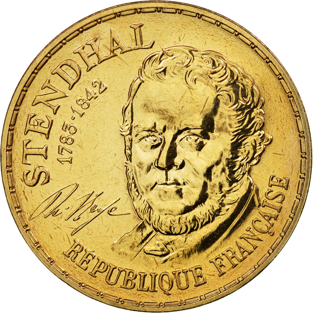 Coin, France, Stendhal, 10 Francs, 1983, ESSAI, MS(65-70), Nickel-Bronze