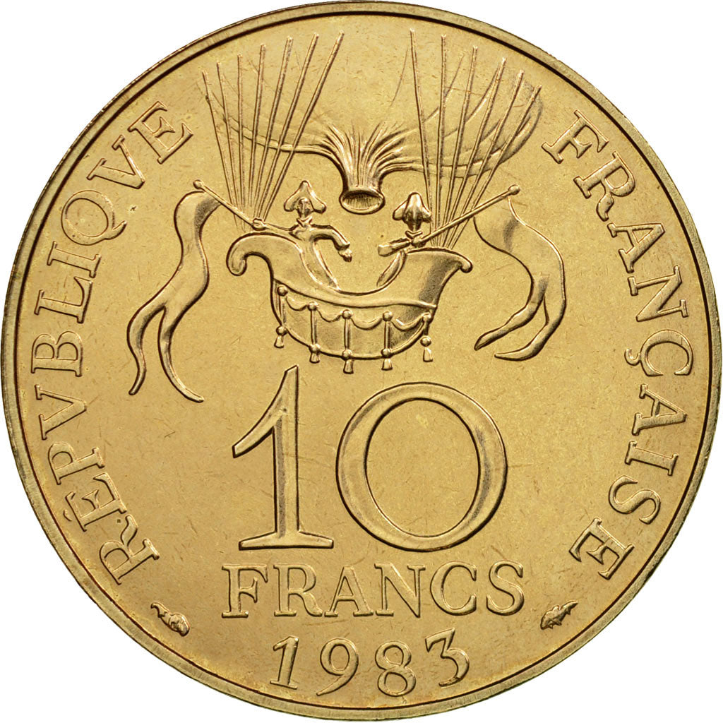 Coin, France, Conquête de l'espace, 10 Francs, 1983, ESSAI, MS(65-70)