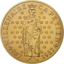 Monnaie, France, Hugues Capet, 10 Francs, 1987, ESSAI, FDC, Nickel-Bronze