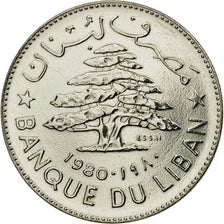 Coin, Lebanon, Livre, 1980, Paris, ESSAI, MS(63), Nickel, KM:E15