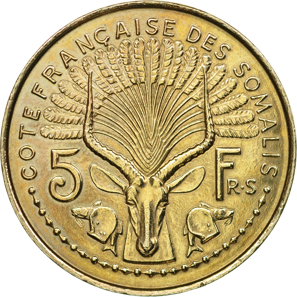 Coin, French Somaliland, 5 Francs, 1948, Paris, ESSAI, MS(60-62), Copper-nickel