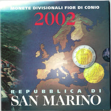 San Marino, 1 Cent to 2 Euro, 2002, MS, Bi-Metallic