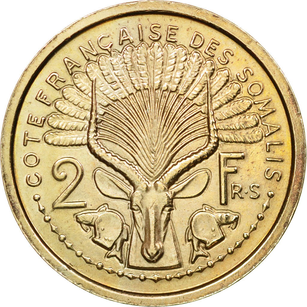 Coin, French Somaliland, 2 Francs, 1948, Paris, ESSAI, MS(60-62), Copper-nickel