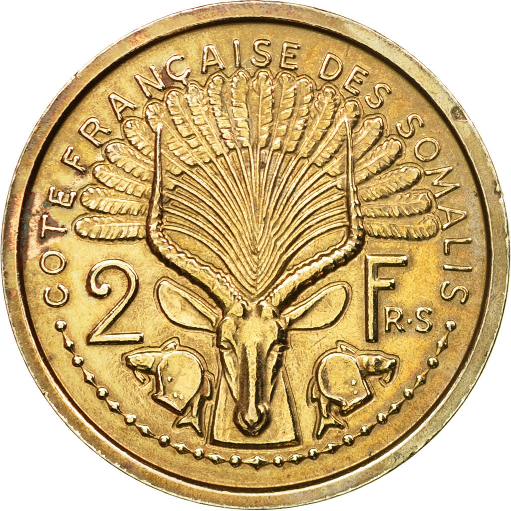 Coin, French Somaliland, 2 Francs, 1948, Paris, ESSAI, MS(60-62), Copper-nickel