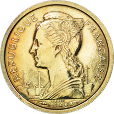 Coin, Réunion, Franc, 1948, Paris, ESSAI, MS(60-62), Copper-nickel, KM:E3