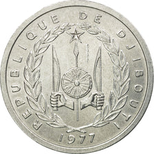 Coin, Djibouti, 2 Francs, 1977, Paris, ESSAI, MS(63), Aluminum, KM:E2
