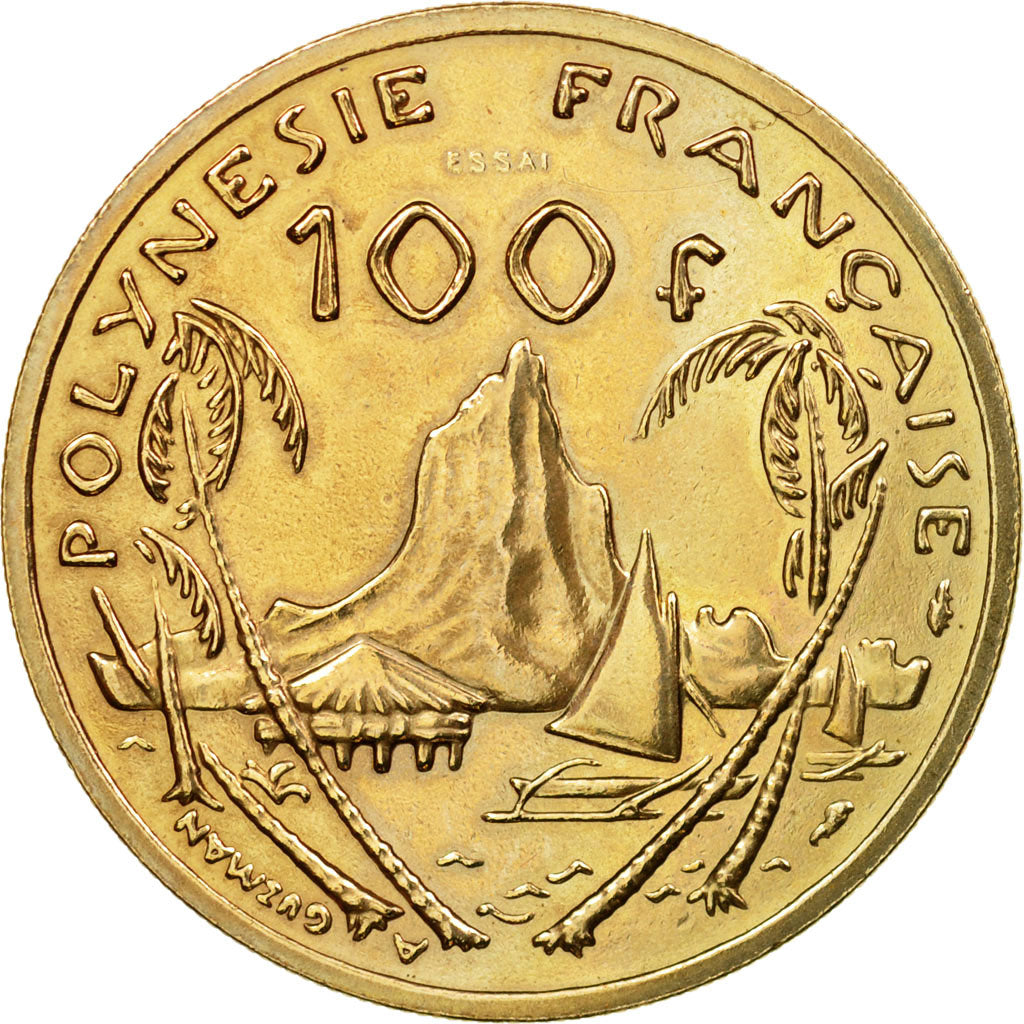 Coin, French Polynesia, 100 Francs, 1976, Paris, ESSAI, MS(63), Nickel-Bronze