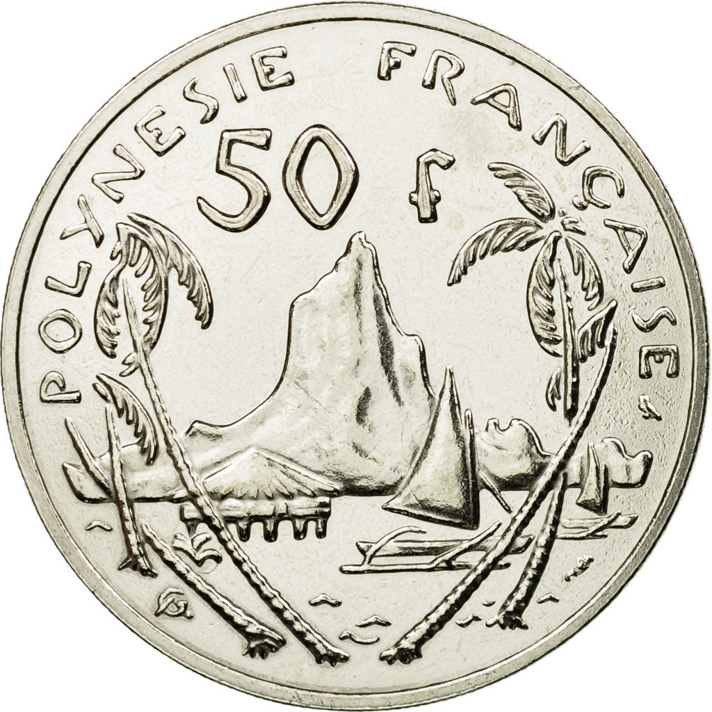 Munten, Frans Polynesië, 50 Francs, 1967, Paris, ESSAI, PR+, Nickel, KM:E3