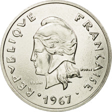 Coin, French Polynesia, 20 Francs, 1967, Paris, ESSAI, MS(60-62), Nickel, KM:E2
