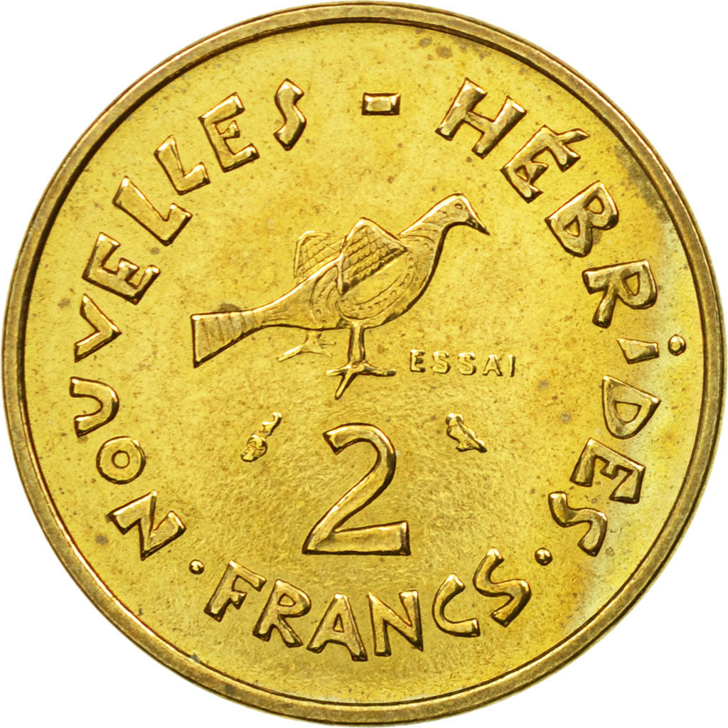 Coin, New Hebrides, 2 Francs, 1970, Paris, ESSAI, MS(60-62)