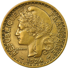 Münze, Togo, 2 Francs, 1924, Paris, VZ, Aluminum-Bronze, KM:3, Lecompte:14