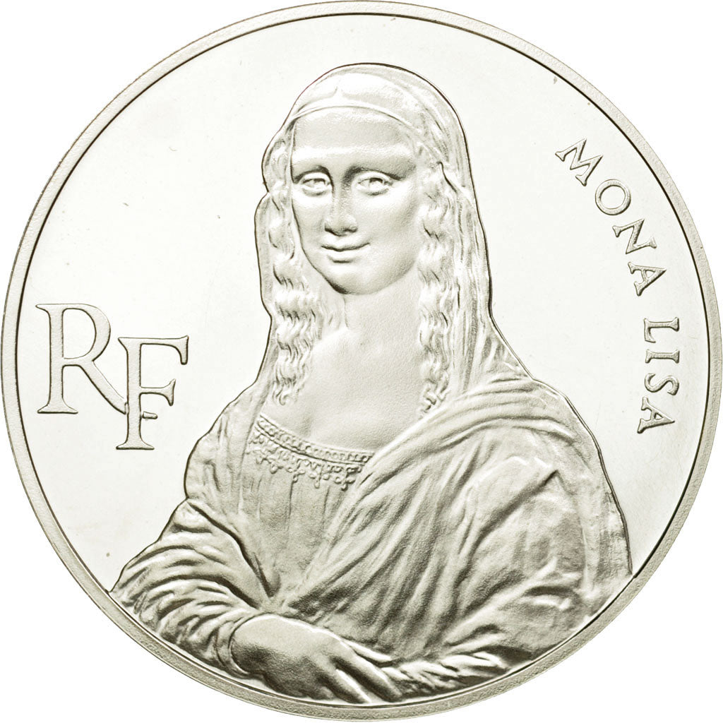Coin, France, Mona Lisa, 100 Francs, 1993, ESSAI, MS(65-70), Silver, KM:1017