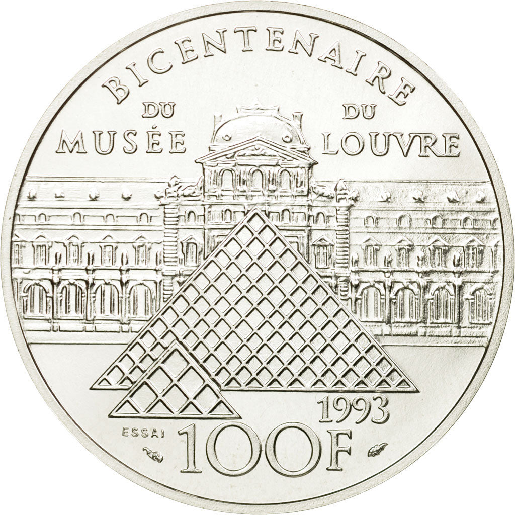 Coin, France, Vénus de Milo, 100 Francs, 1993, ESSAI, MS(65-70), Silver