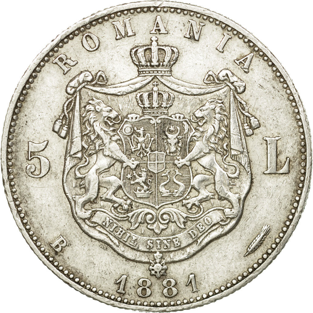 Monnaie, Roumanie, Carol I, 5 Lei, 1881, Bucarest, TTB+, Argent, KM:12