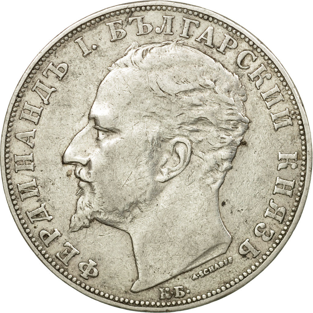 Coin, Bulgaria, Ferdinand I, 5 Leva, 1894, Kormoczbanya, Hungary, EF(40-45)