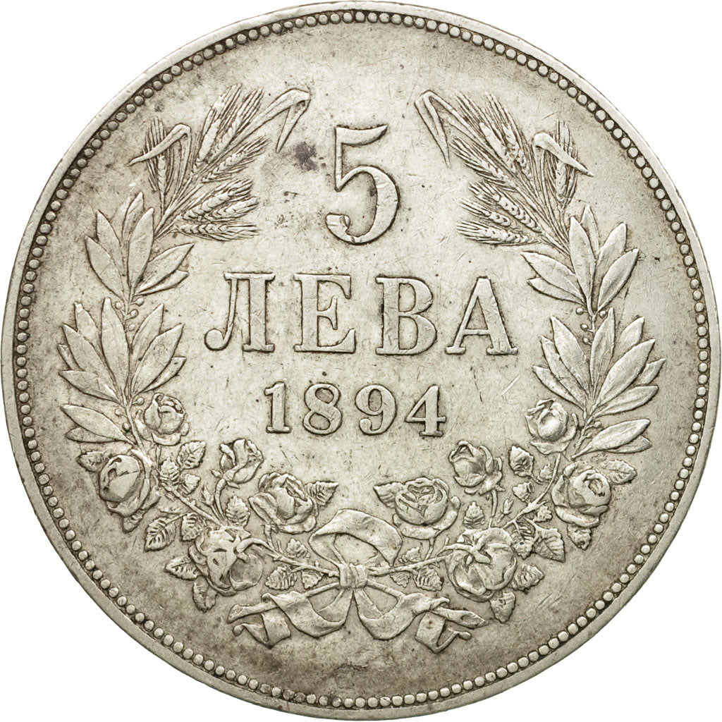 Coin, Bulgaria, Ferdinand I, 5 Leva, 1894, Kormoczbanya, Hungary, EF(40-45)