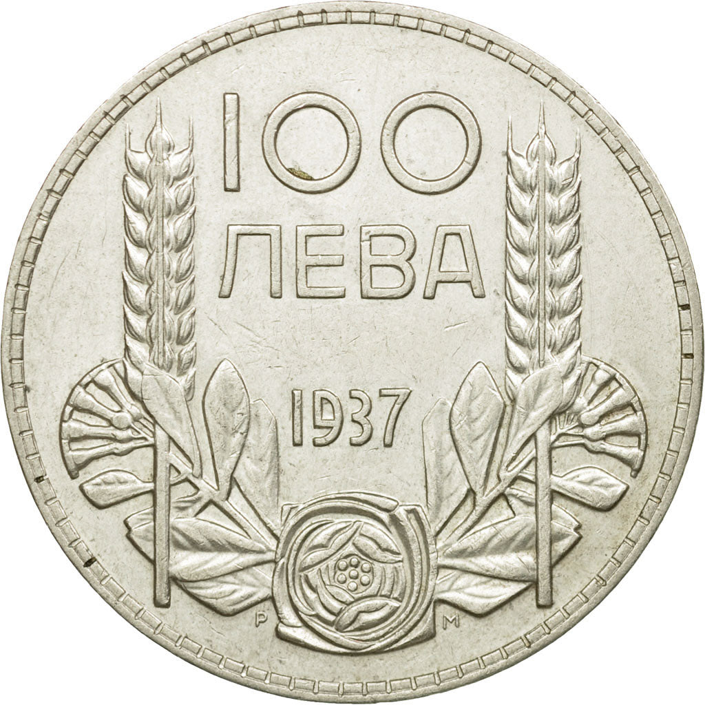 Coin, Bulgaria, Boris III, 100 Leva, 1937, Royal Mint, AU(55-58), Silver, KM:45