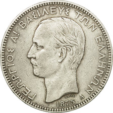 Coin, Greece, George I, 5 Drachmai, 1875, Paris, EF(40-45), Silver, KM:46
