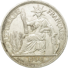 Coin, FRENCH INDO-CHINA, Piastre, 1900, Paris, AU(50-53), Silver, KM:5a.1