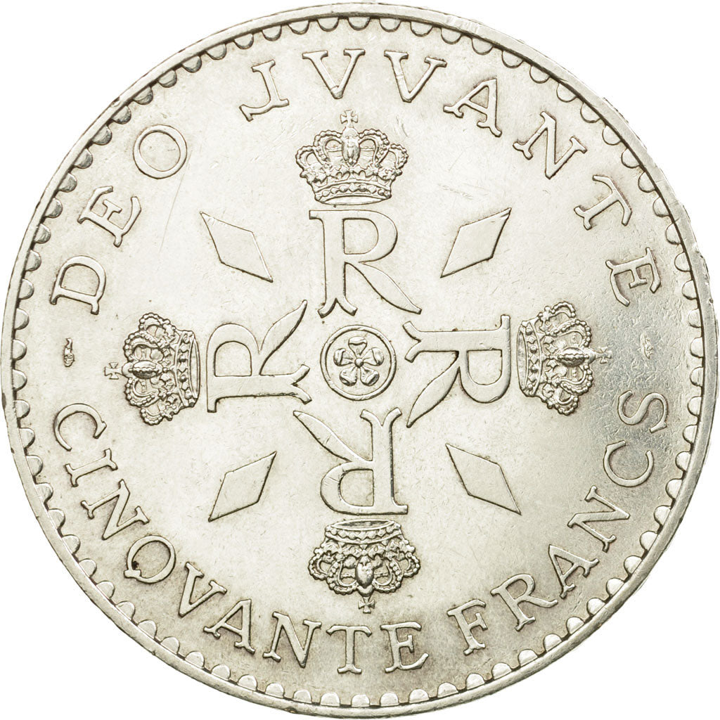 Münze, Monaco, Rainier III, 50 Francs, 1974, Paris, VZ, Silber, KM:152.1