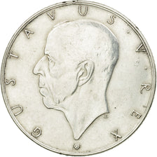 Coin, Sweden, Gustaf V, 2 Kronor, 1938, AU(55-58), Silver, KM:807
