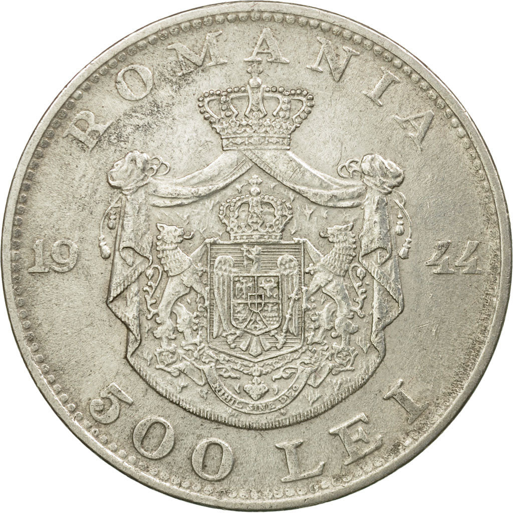 Coin, Romania, Mihai I, 500 Lei, 1944, AU(55-58), Silver, KM:65