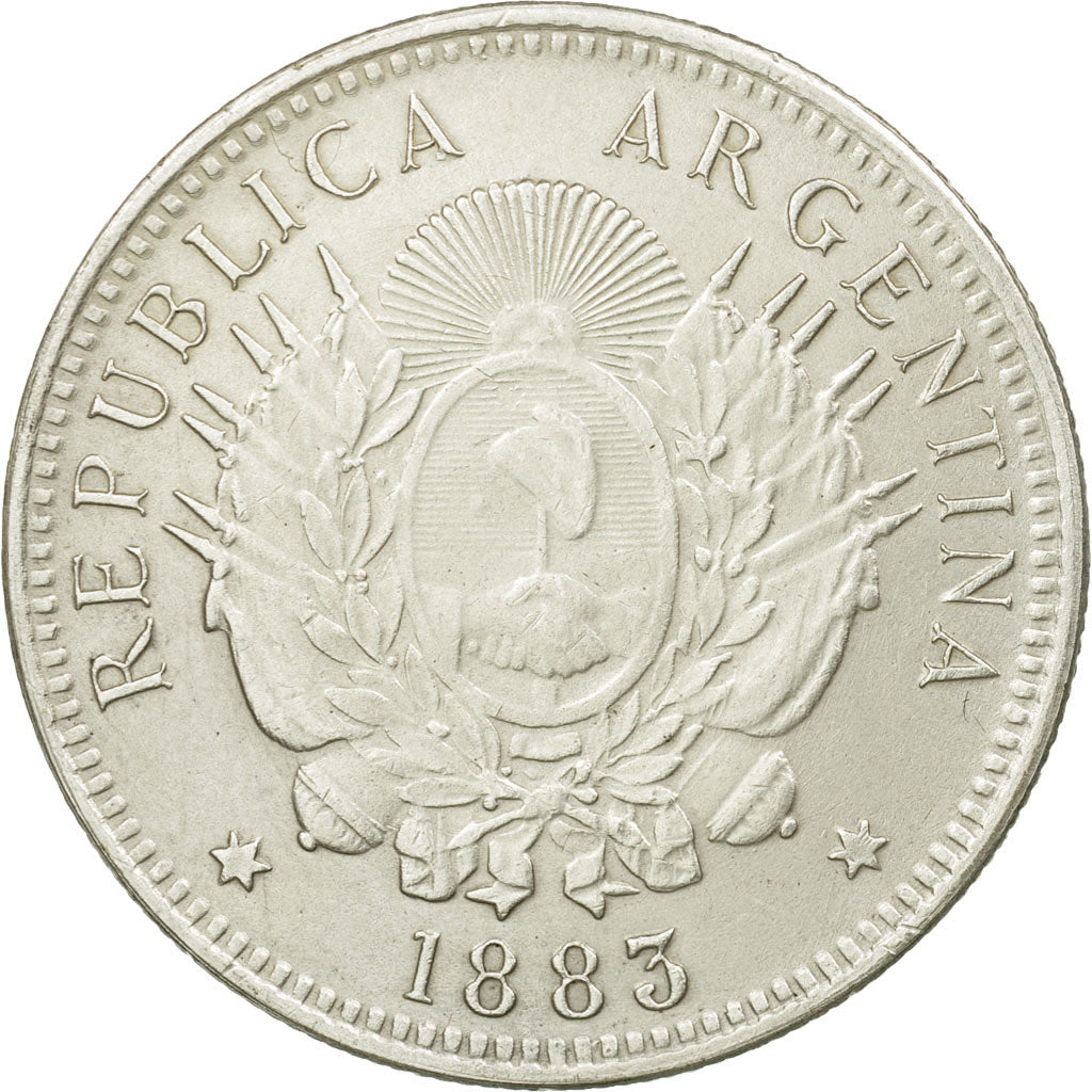 Coin, Argentina, 50 Centavos, 1883, AU(55-58), Silver, KM:28