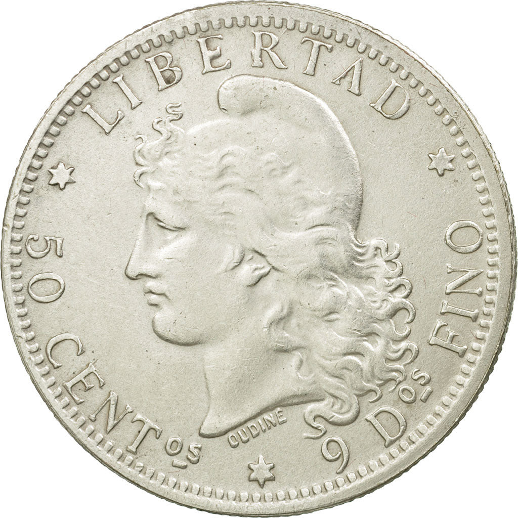 Coin, Argentina, 50 Centavos, 1883, AU(55-58), Silver, KM:28
