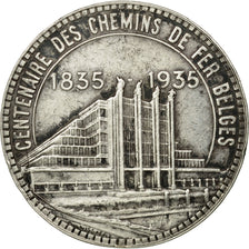 Moneta, Belgio, 50 Francs, 50 Frank, 1935, BB+, Argento, KM:106.1