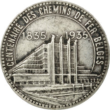 Moneta, Belgia, 50 Francs, 50 Frank, 1935, AU(50-53), Srebro, KM:106.1