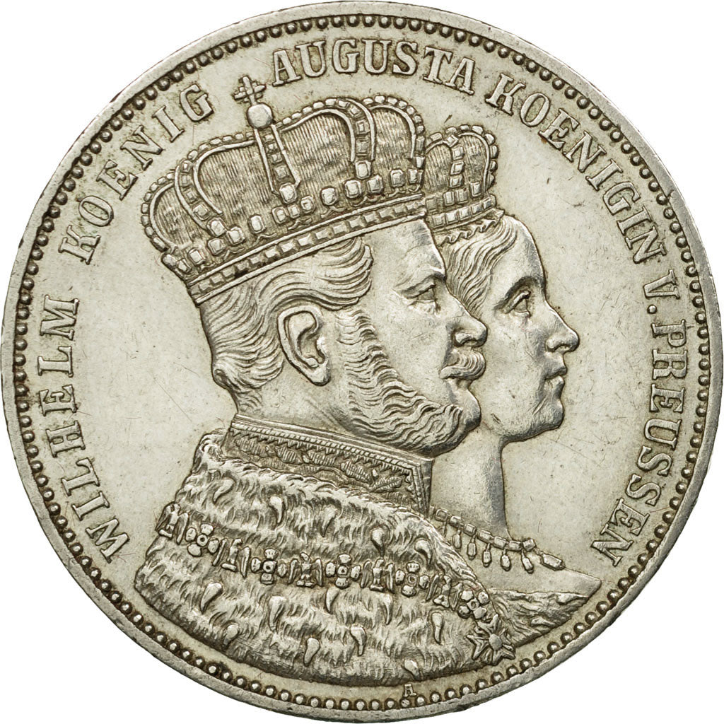 Coin, German States, PRUSSIA, Wilhelm I, Thaler, 1861, Berlin, AU(55-58)