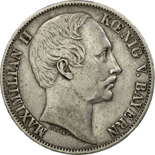 Coin, German States, BAVARIA, Maximilian II, Thaler, Vereins, 1861, VF(30-35)