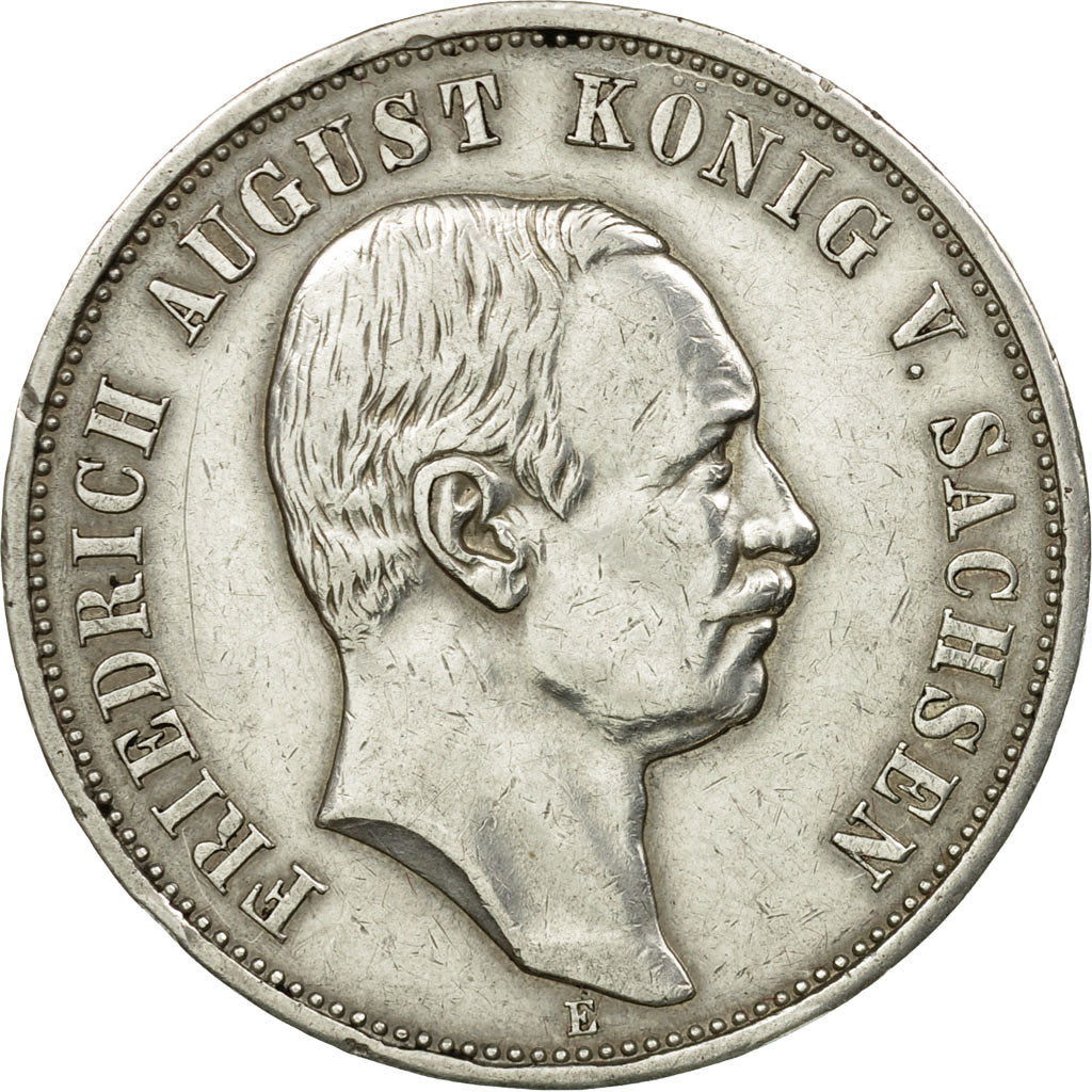 Coin, German States, SAXONY-ALBERTINE, Friedrich August III, 3 Mark, 1910