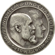 Coin, German States, WURTTEMBERG, Wilhelm II, 3 Mark, 1911, Freudenstadt