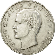 Münze, Deutsch Staaten, BAVARIA, Otto, 3 Mark, 1913, Munich, SS+, Silber