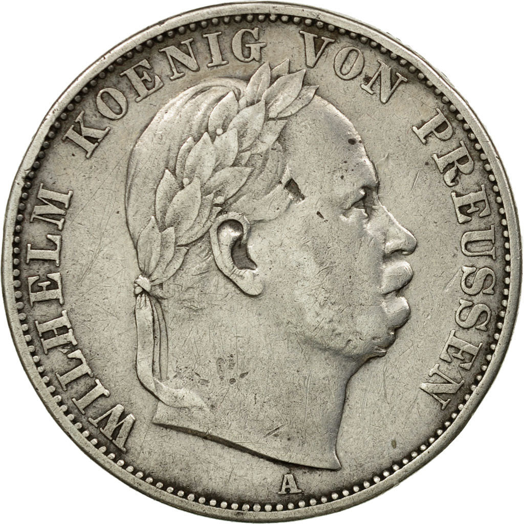 Coin, German States, PRUSSIA, Wilhelm I, Thaler, 1866, Berlin, VF(30-35)