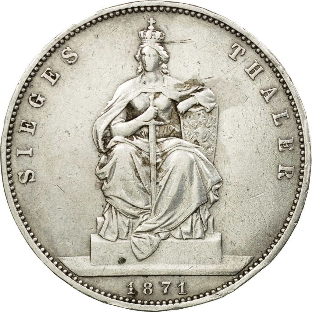 Coin, German States, PRUSSIA, Wilhelm I, Thaler, 1871, Berlin, EF(40-45)