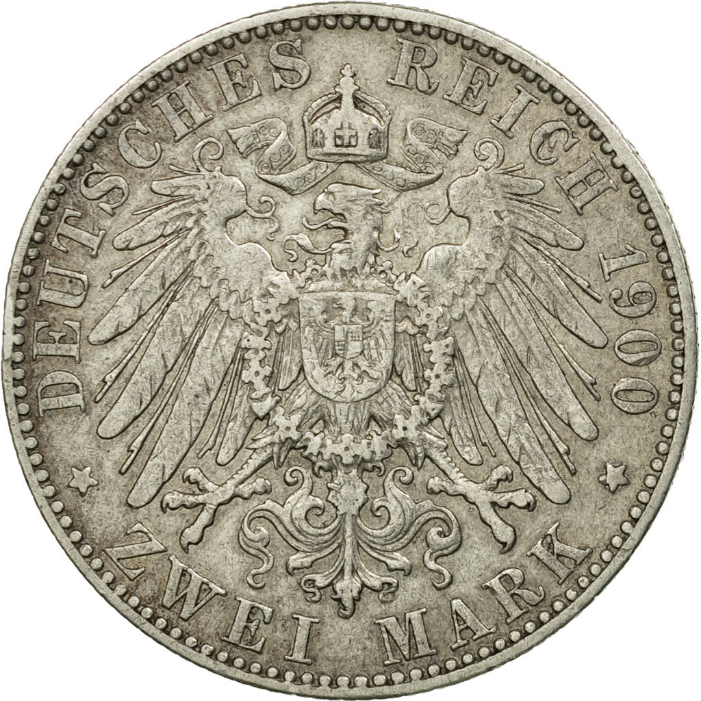 Coin, German States, SAXONY-ALBERTINE, Albert, 2 Mark, 1900, Muldenhütten