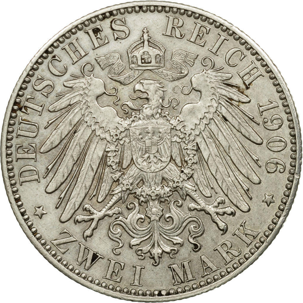 Moneta, Stati tedeschi, SAXONY-ALBERTINE, Friedrich August III, 2 Mark, 1906