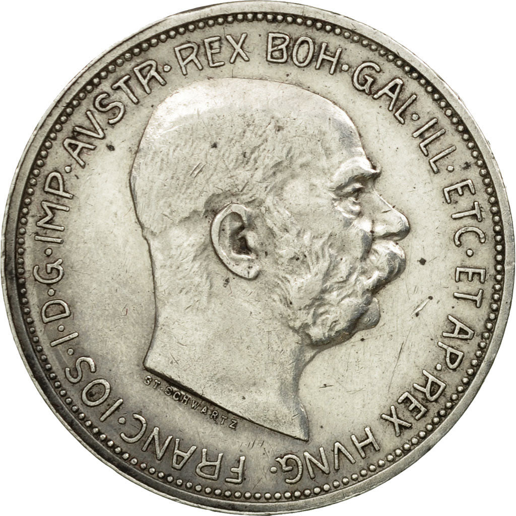 Münze, Österreich, Franz Joseph I, 2 Corona, 1912, VZ, Silber, KM:2821