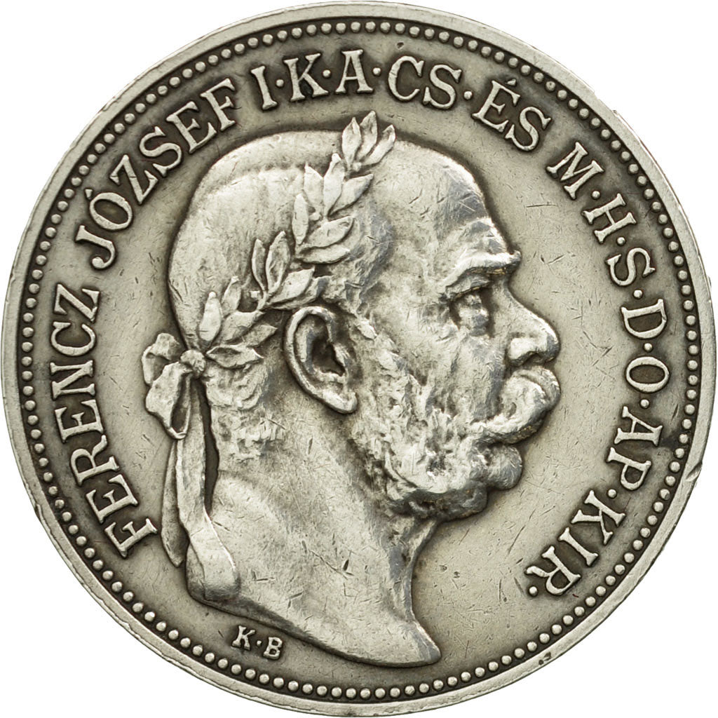 Coin, Hungary, Franz Joseph I, 2 Korona, 1912, Kormoczbanya, AU(50-53), Silver