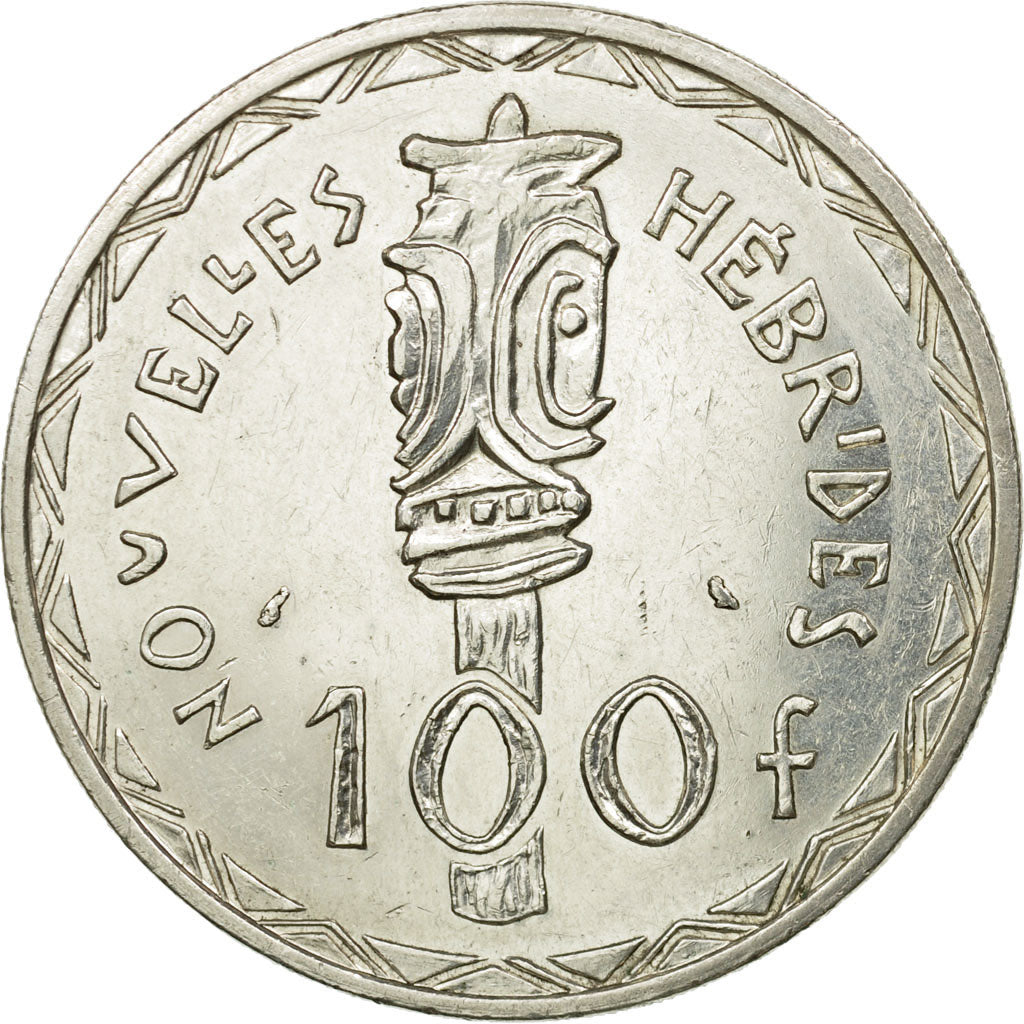 Coin, New Hebrides, 100 Francs, 1966, Paris, AU(50-53), Silver, KM:1