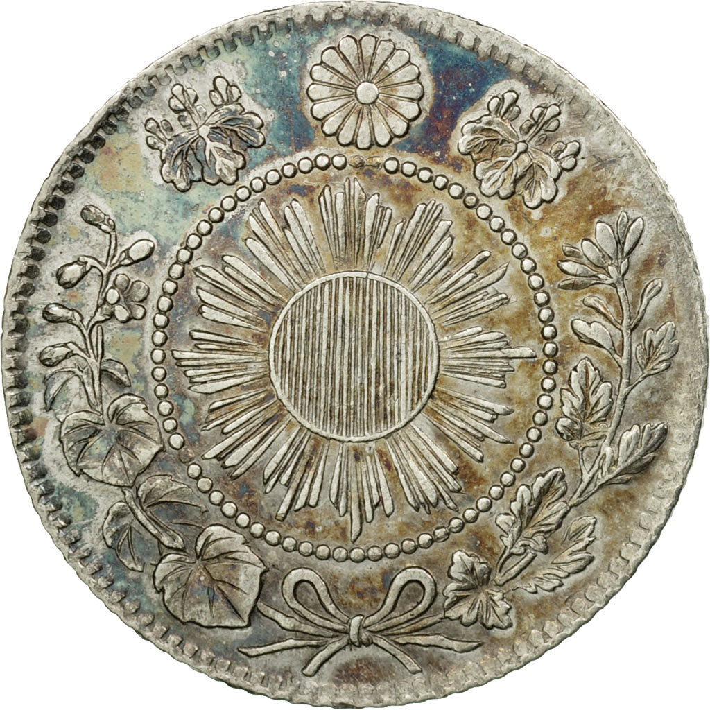 Coin, Japan, Mutsuhito, 10 Sen, 1870, MS(63), Silver, KM:2
