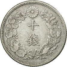 Coin, Japan, Mutsuhito, 10 Sen, 1910, AU(50-53), Silver, KM:29