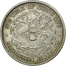 Coin, China, MANCHURIAN PROVINCES, Kuang-hs, 10 Cents, Year 33 (1907)