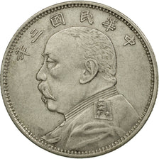 Moneda, CHINA, REPÚBLICA DE, 50 Cents, 1/2 Yuan, 1914, MBC+, Plata, KM:328