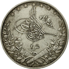 Moneta, Egitto, Abdul Hamid II, 2 Qirsh, 1901 (AH 1293/27), Misr, BB+, Argento
