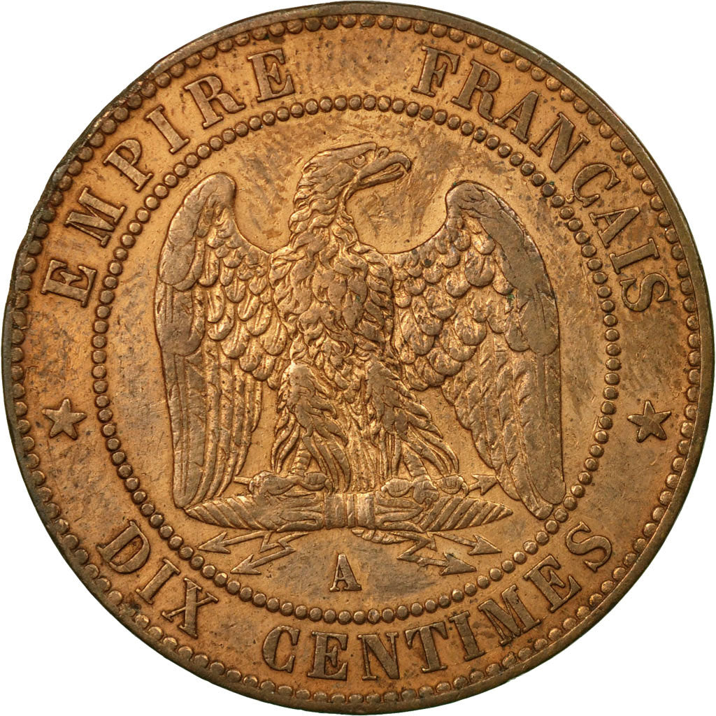 Moneta, Francia, Napoleon III, Napoléon III, 10 Centimes, 1854, Paris, MB+