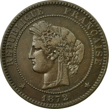 Moneta, Francia, Cérès, 10 Centimes, 1872, Bordeaux, BB, Bronzo, KM:815.2